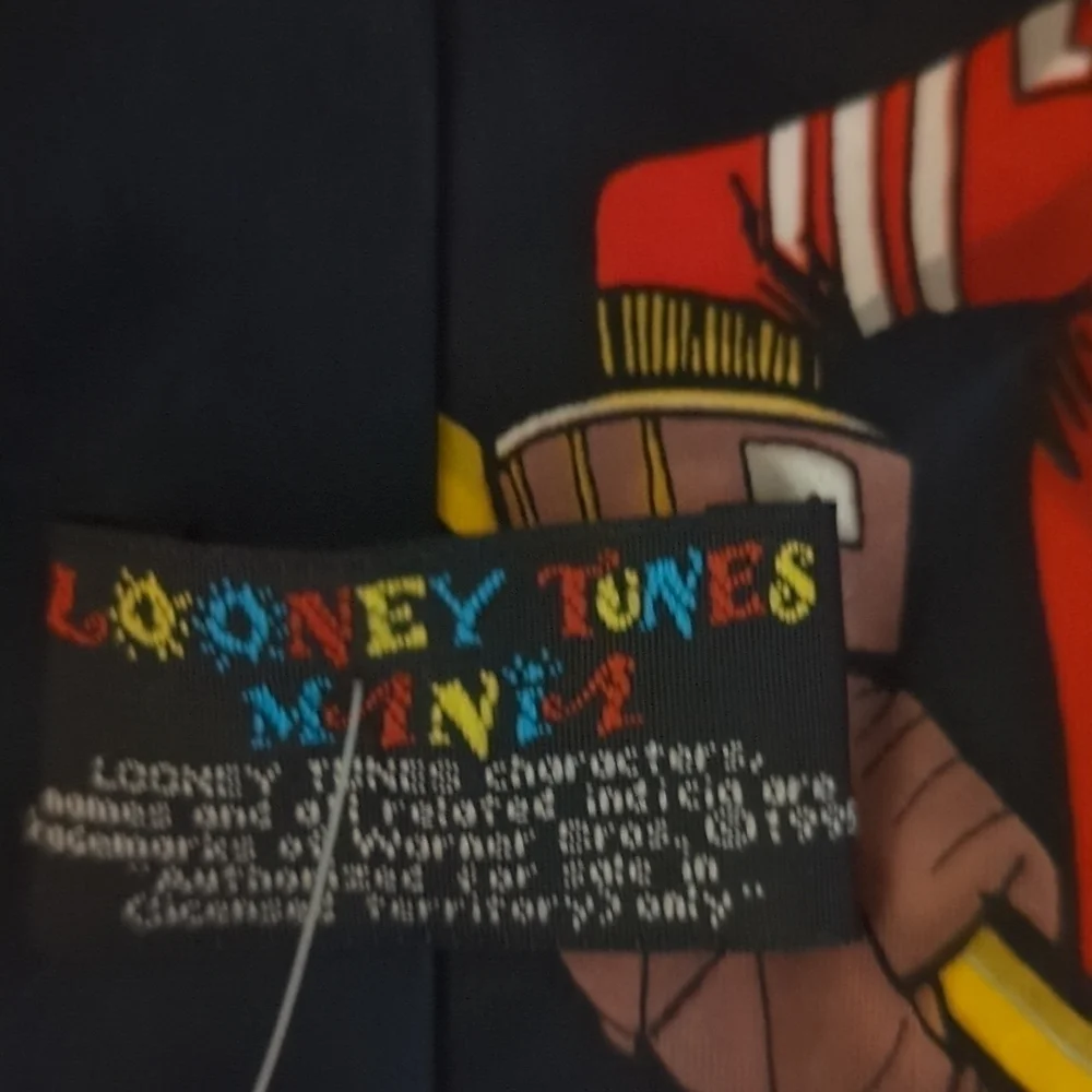Looney Tunes Mania Sports Taz Tie Vintage Warner Bros Hockey Y2k